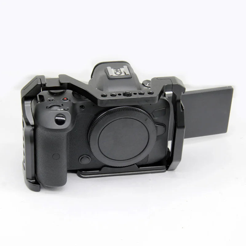 For Canon EOS R5 R6 Cage Rig Nato Rail Arca Swiss Plate Aluminum Black