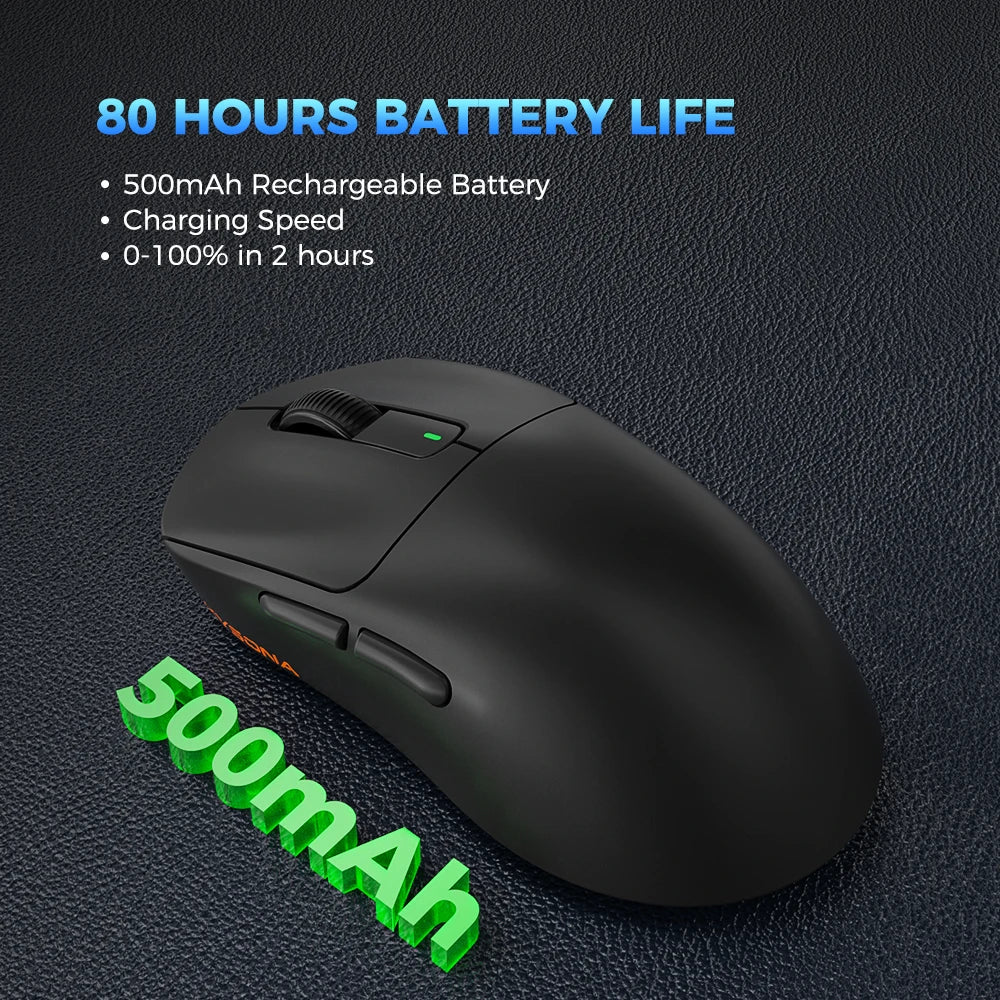 Kysona M600 PAW3395 Wireless Bluetooth Gaming Esports Mouse 55g 26000DPI 6 Buttons Optical PAM3395 Computer Mice For Laptop PC