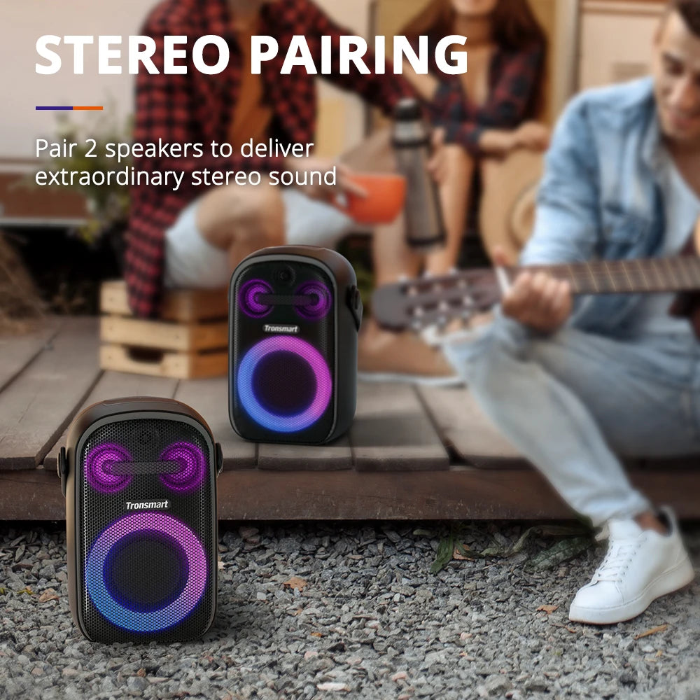 Tronsmart Halo 100 Bluetooth Speaker Halo 110 Speaker with 3-Way Sound System, Dual Audio Modes, App Control, for Karaoke, Party