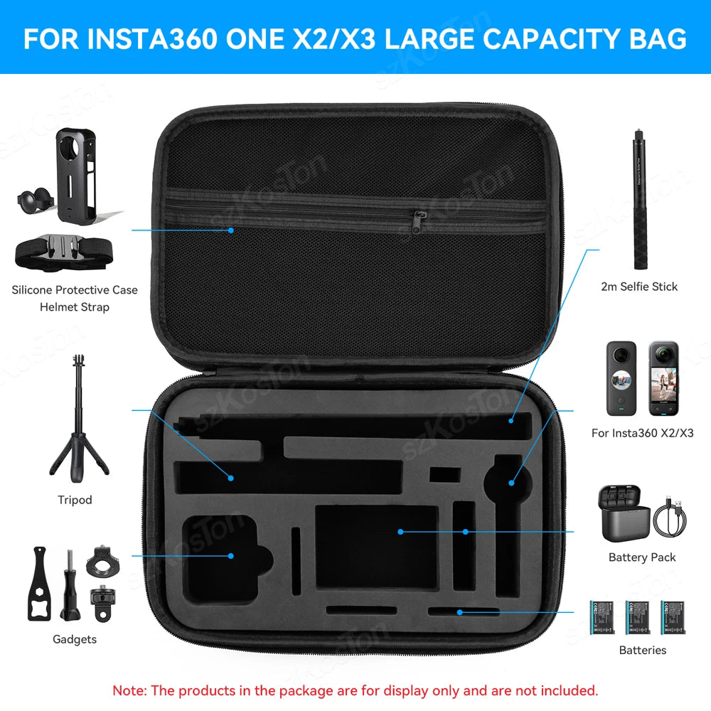 Box for Insta360 X3 X2 Camera Carrying Case Portable Storage Bag Protective Case For Insta360 X3 X2 Action Camera Accessories