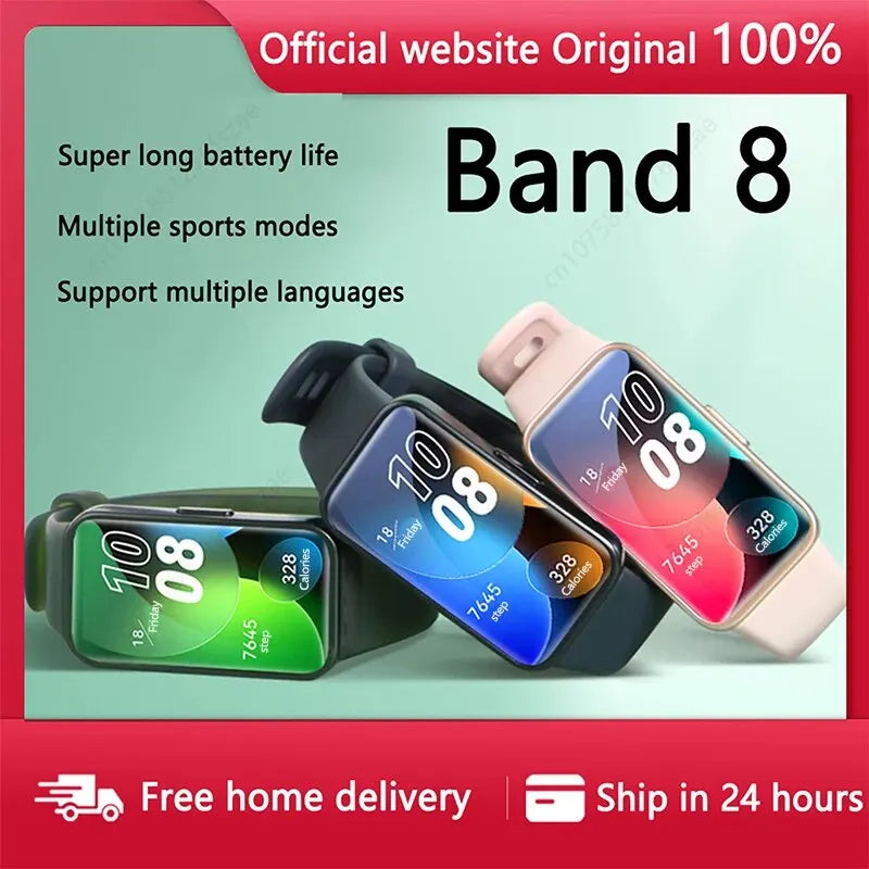 2023 New Original HUAWEI Band 8 Smart Band All-day Blood Oxygen 1.47&#39;&#39; AMOLED Screen Heart Rate Smartband 2 Weeks Battery Life