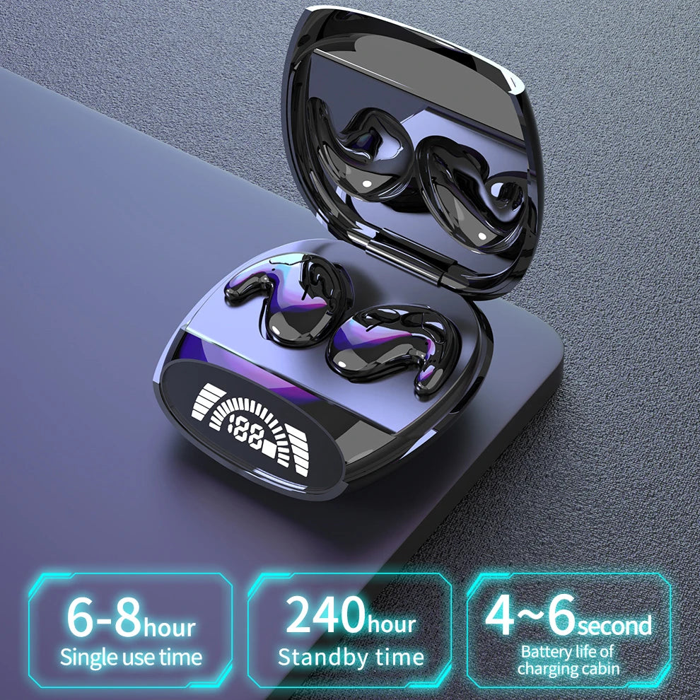 Sleep Invisible Earbuds Tiny Mini Headphones Hidden Noise Cancelling TWS Wireless Headsets Sports Stereo Bluetooth 5.3 Earphone