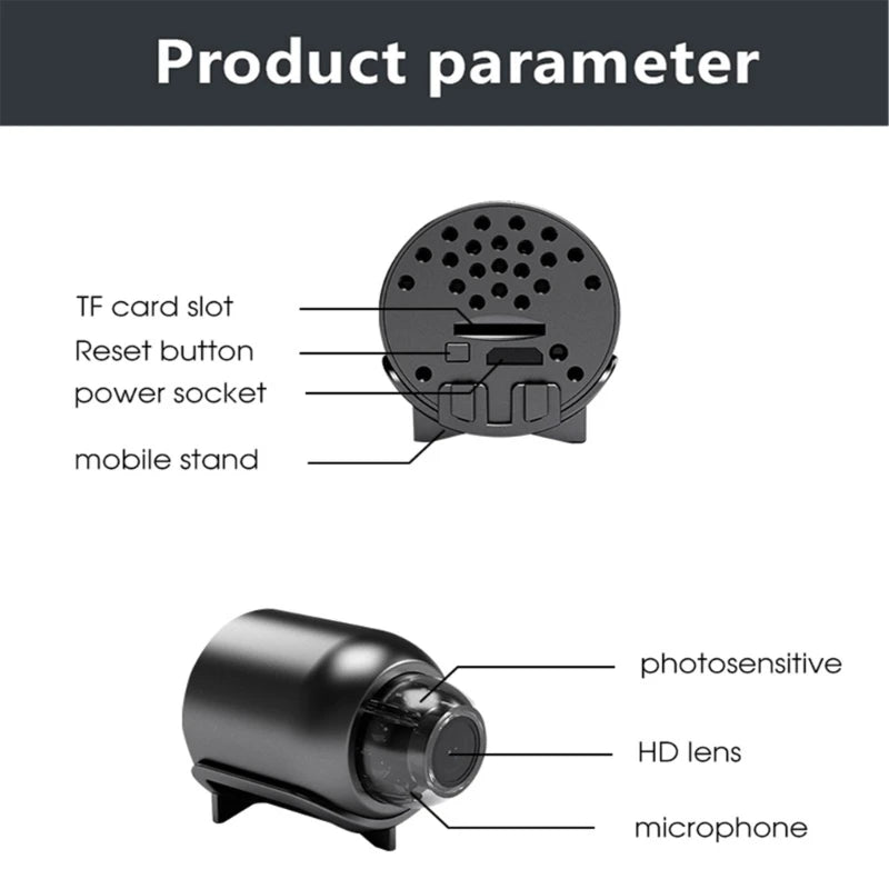 ESTD 1080p Mini Camera Compact Size Portable Magnet Recorder Support Night Version